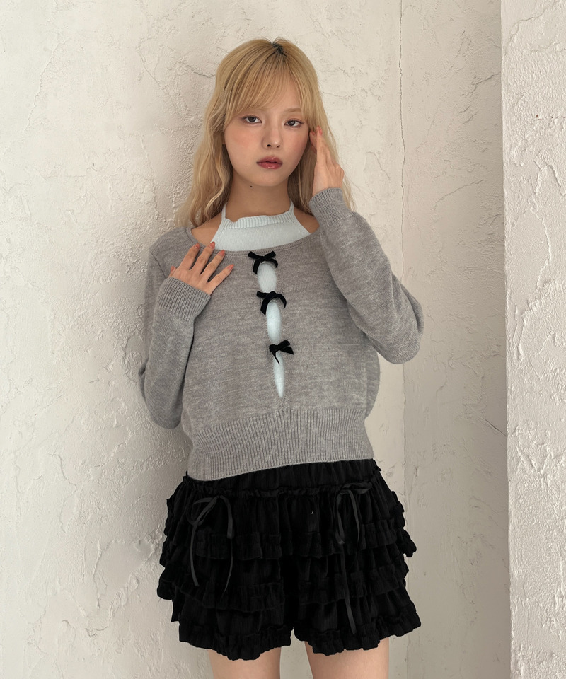 ベルベットフリルスカート 詳細画像 ブラック 12