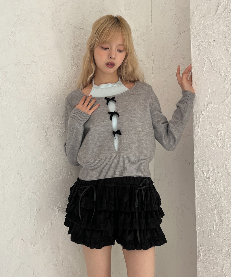 ベルベットフリルスカート 詳細画像 ブラック 14