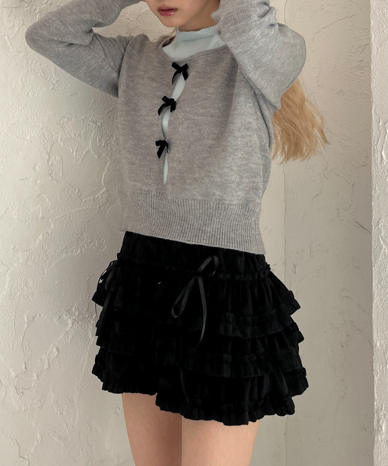 ベルベットフリルスカート 詳細画像 ブラック 19