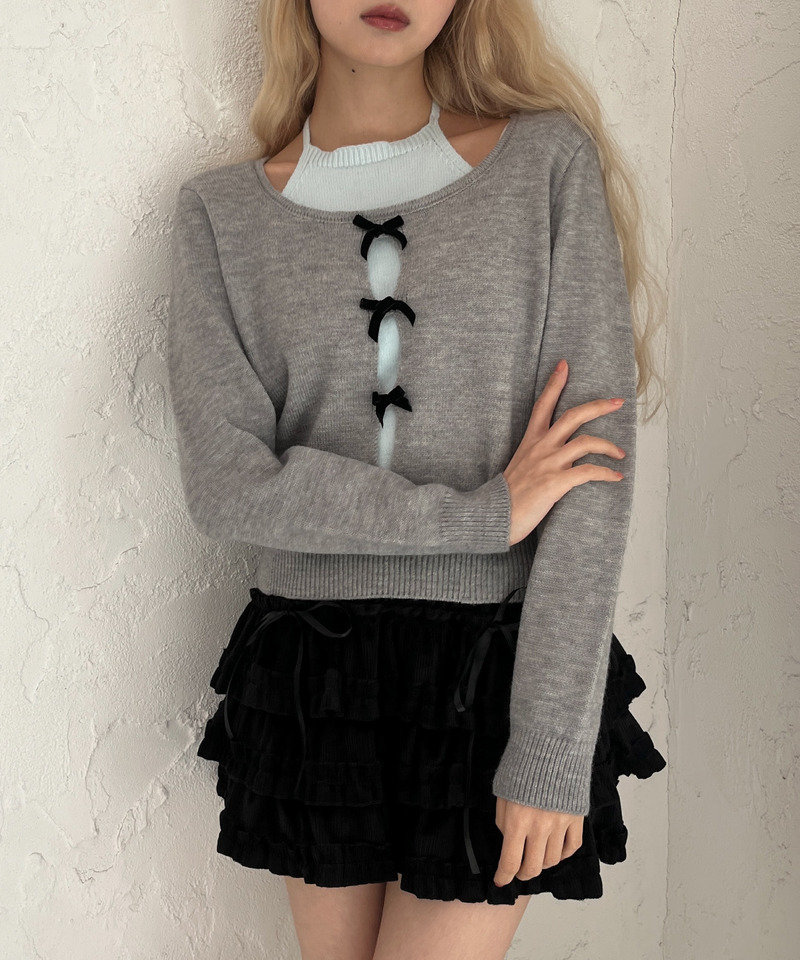 ベルベットフリルスカート 詳細画像 ブラック 4