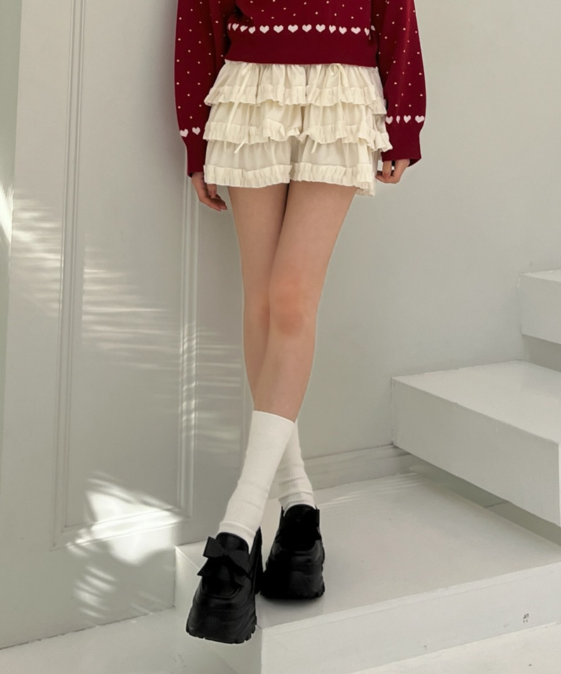 ベルベットフリルスカート 詳細画像 ベージュ 8