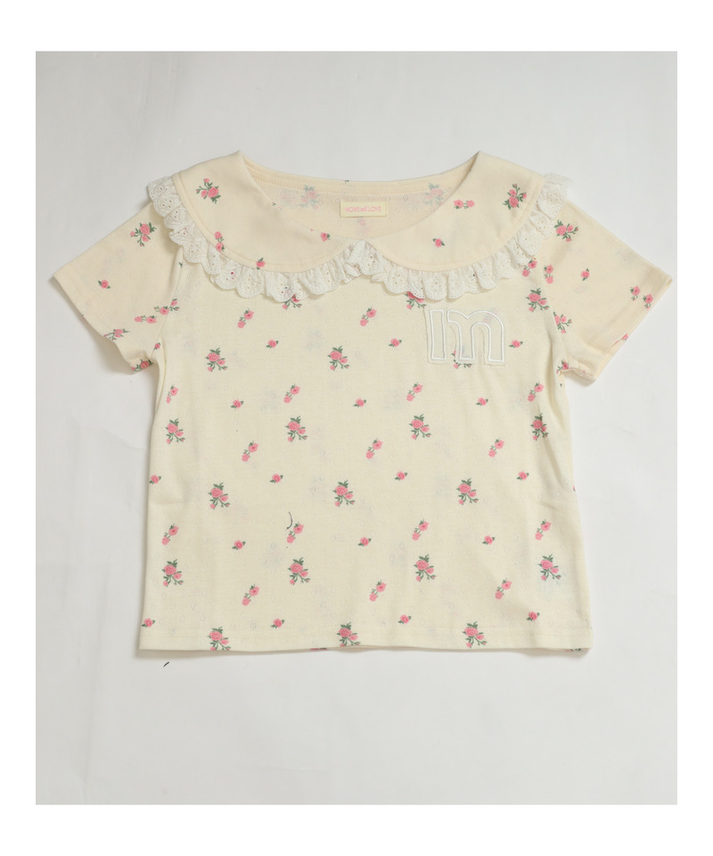 フリルカラーフラワーTEE 詳細画像 オフホワイト 4