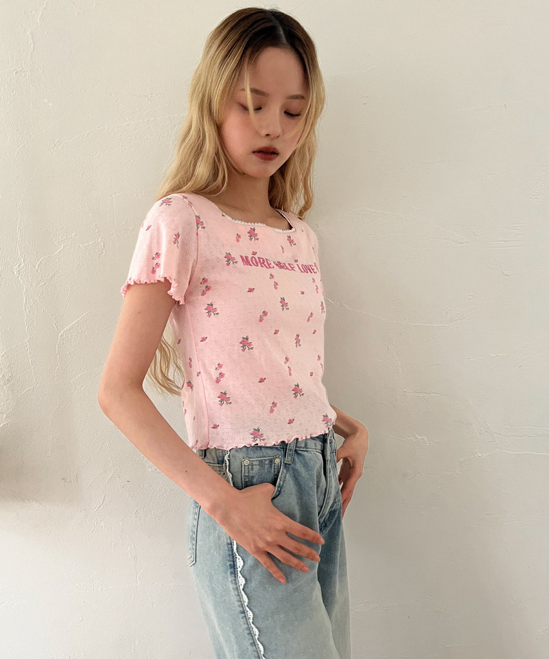 Flower MessageTEE 詳細画像 ピンク 10