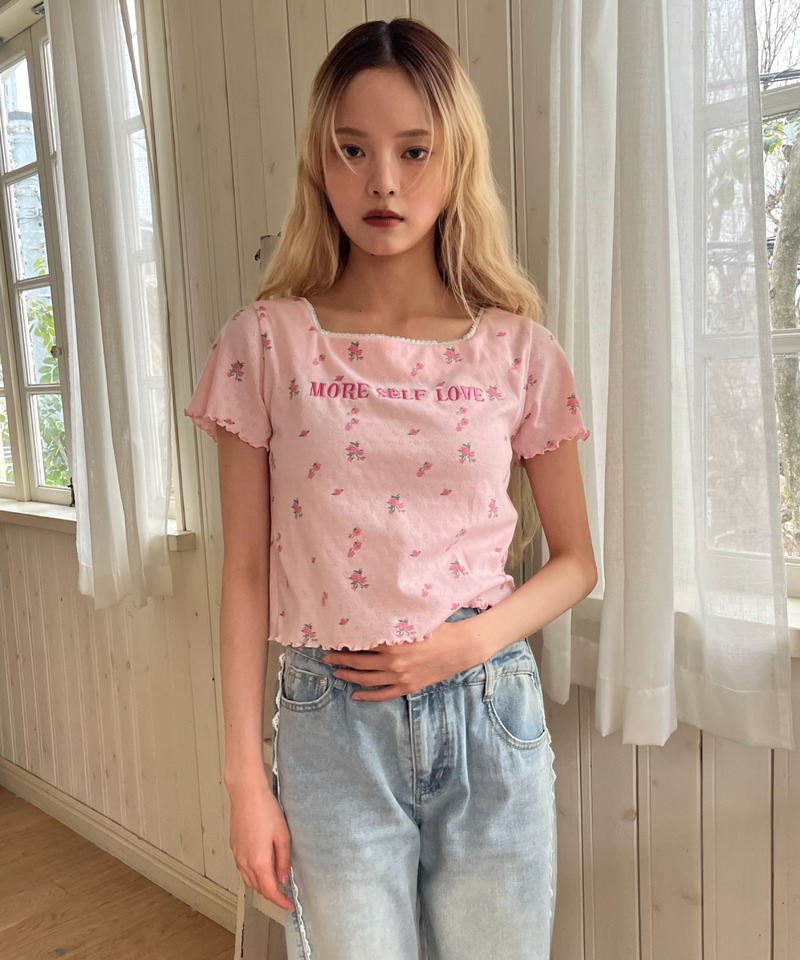 Flower MessageTEE 詳細画像 ピンク 11