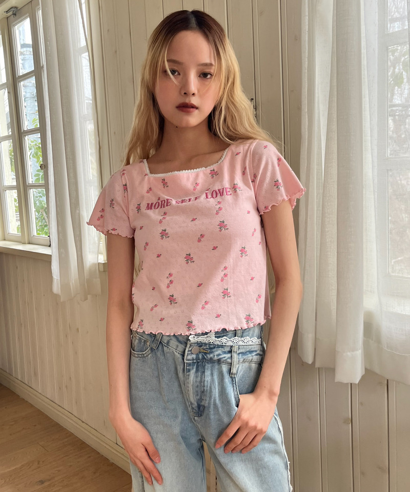 Flower MessageTEE 詳細画像 ピンク 12