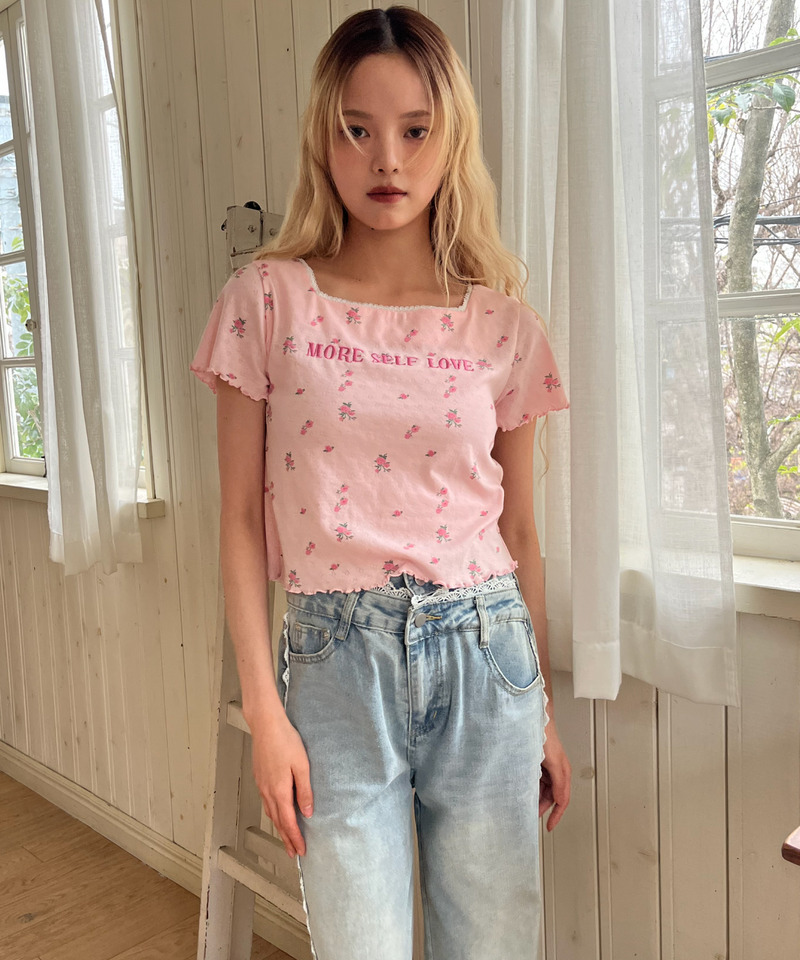 Flower MessageTEE 詳細画像 ピンク 13