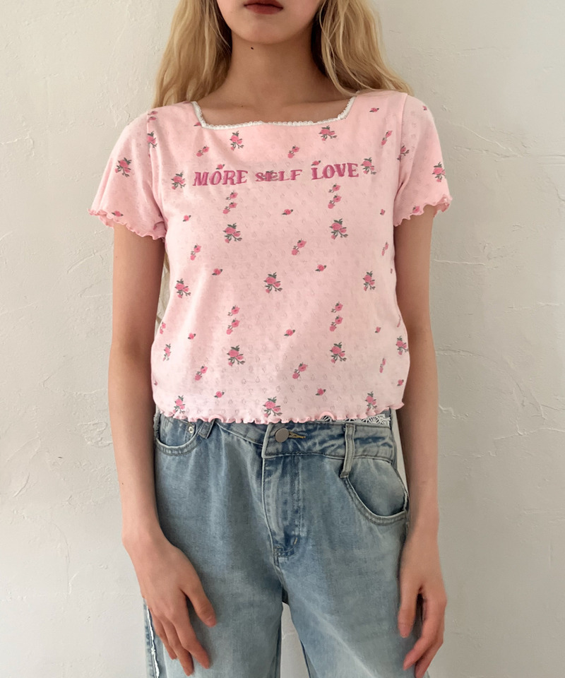 Flower MessageTEE 詳細画像 ピンク 14