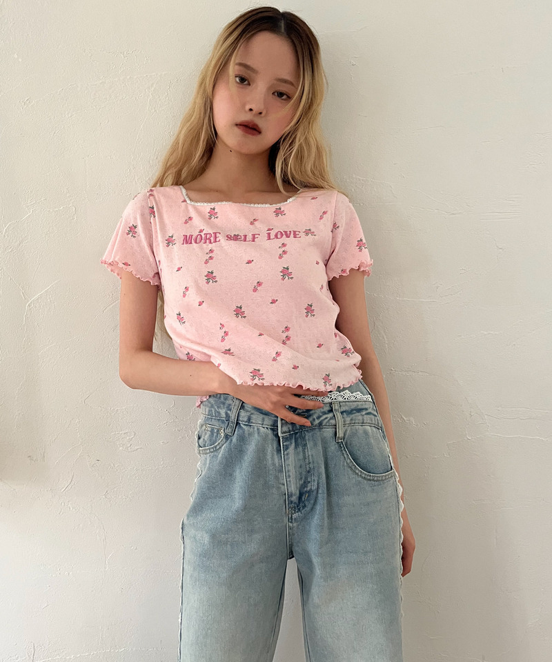 Flower MessageTEE 詳細画像 ピンク 15