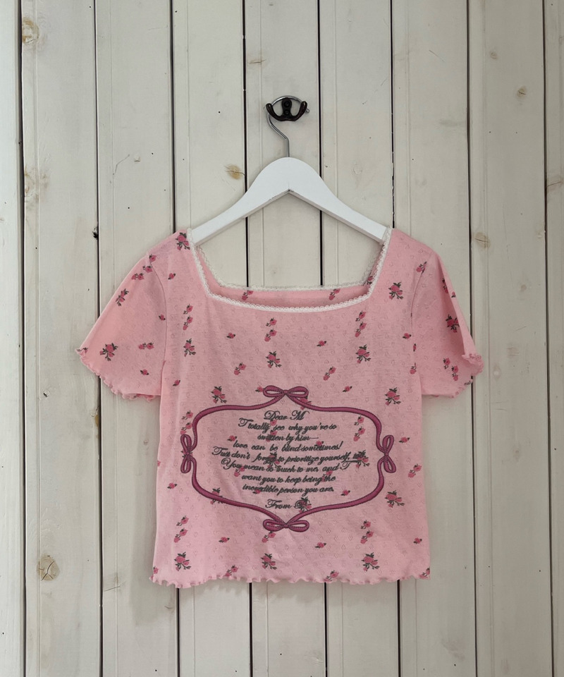 Flower MessageTEE 詳細画像 ピンク 17