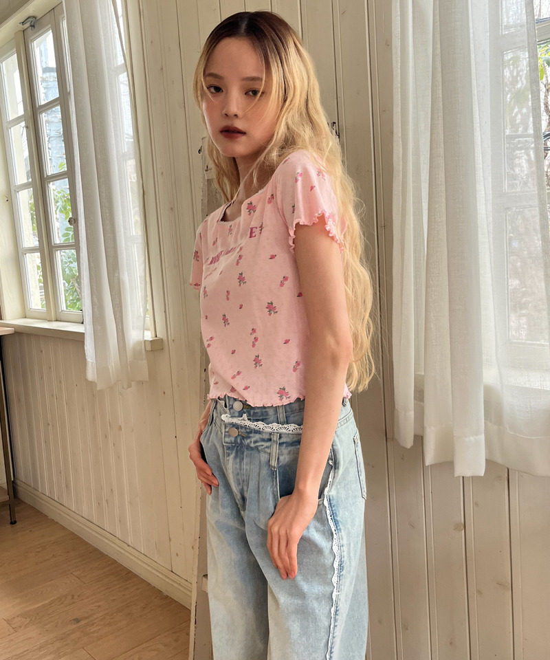 Flower MessageTEE 詳細画像 ピンク 8