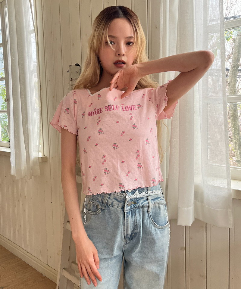 Flower MessageTEE 詳細画像 ピンク 9