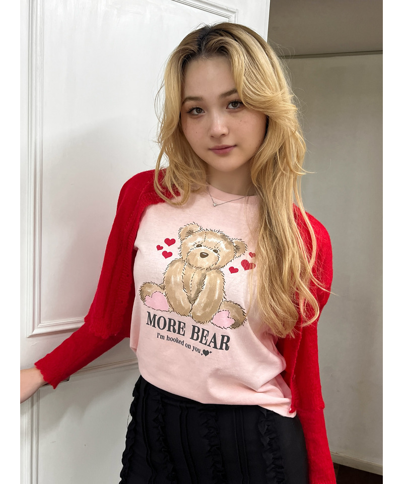 【MORE BEAR】big bear TEE 詳細画像 ピンク 14