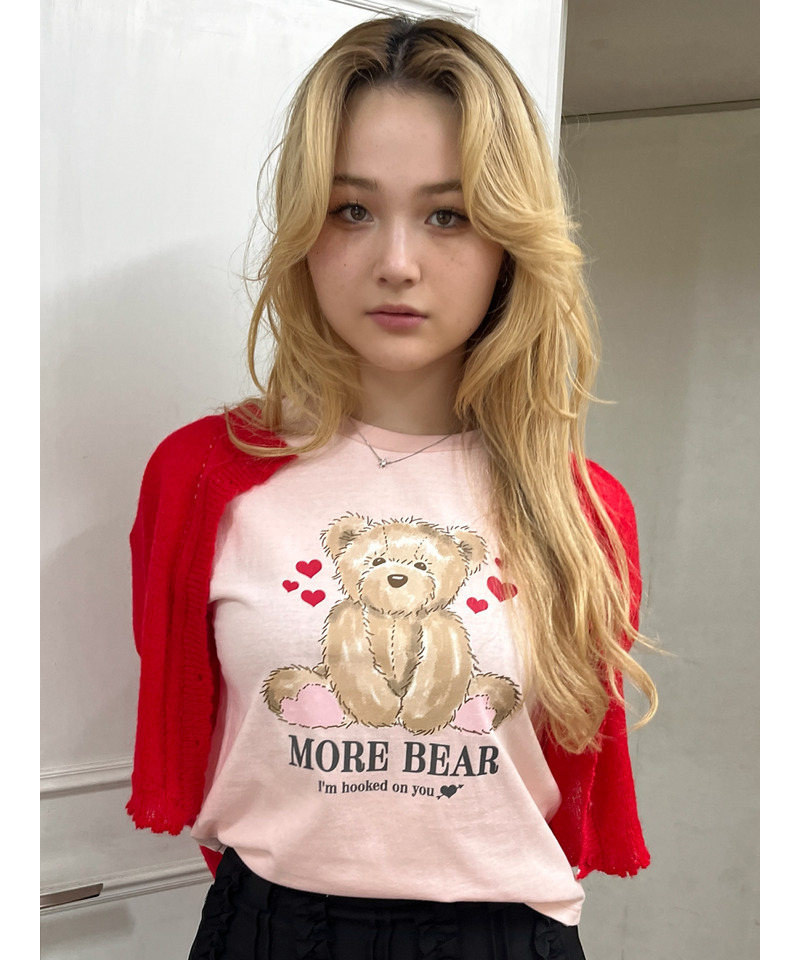 【MORE BEAR】big bear TEE 詳細画像 ピンク 2