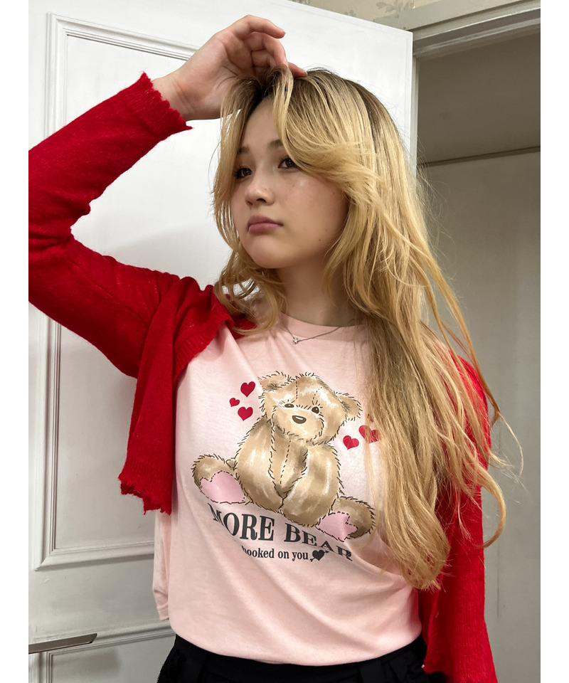 【MORE BEAR】big bear TEE 詳細画像 ピンク 3