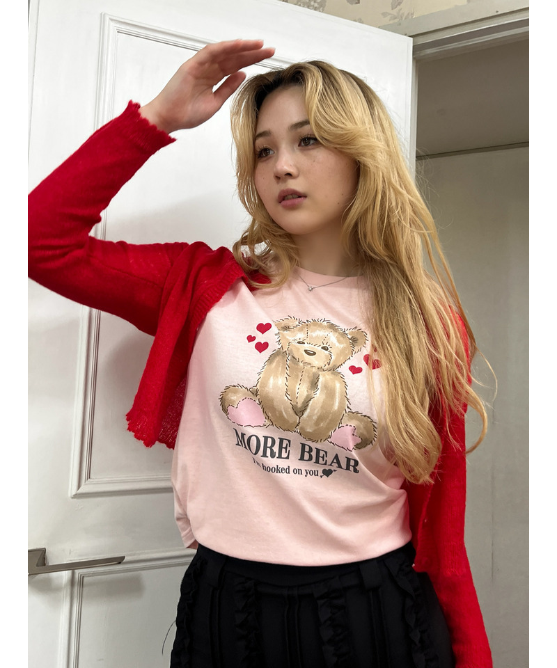 【MORE BEAR】big bear TEE 詳細画像 ピンク 4