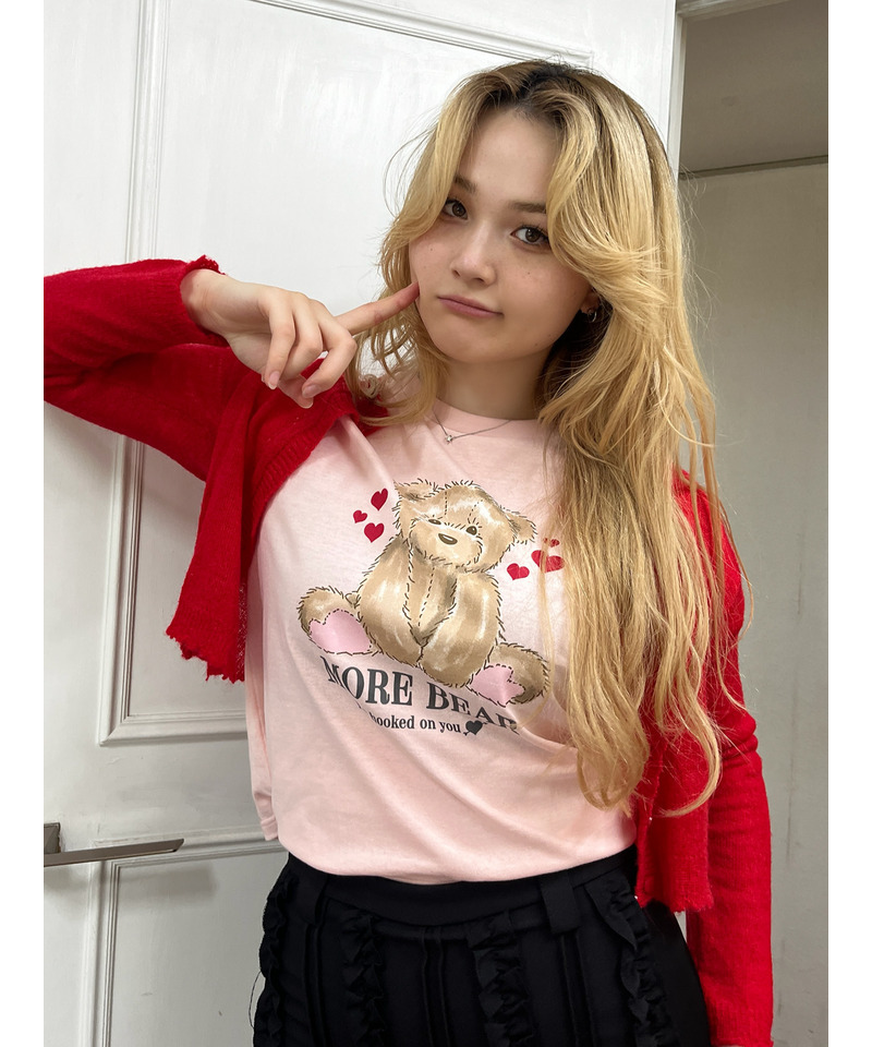 【MORE BEAR】big bear TEE 詳細画像 ピンク 5
