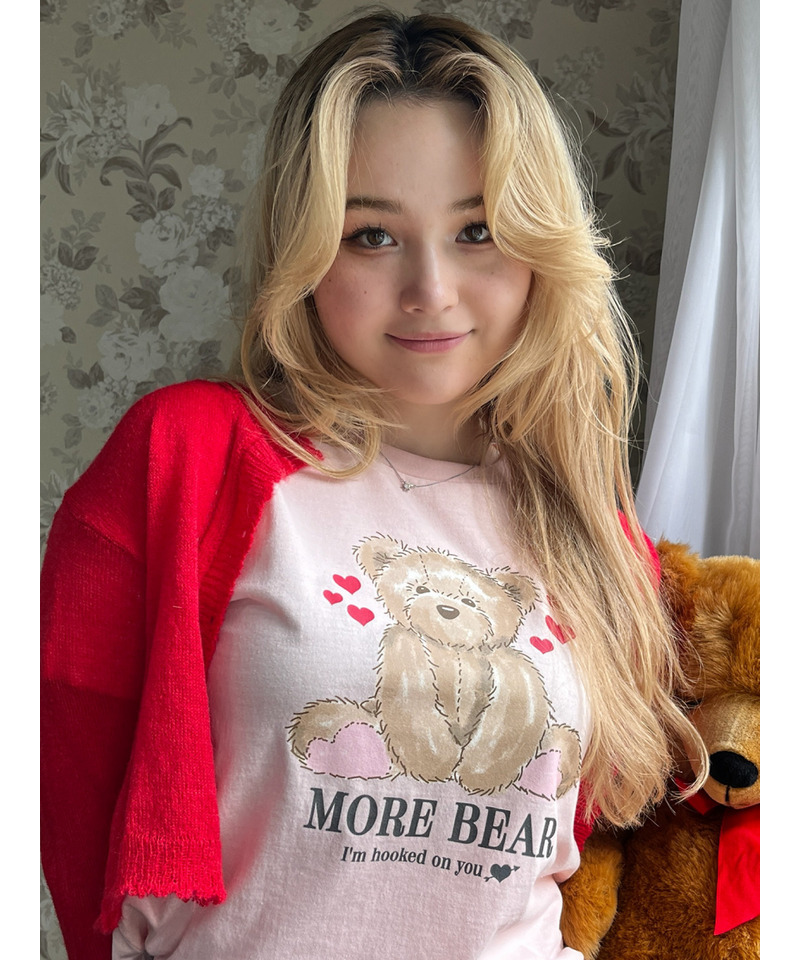 【MORE BEAR】big bear TEE 詳細画像 ピンク 6
