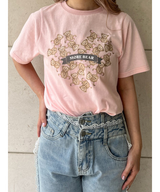 【MORE BEAR】heart bear TEE