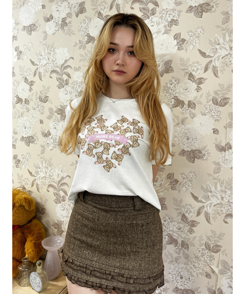 【MORE BEAR】heart bear TEE 詳細画像 オフホワイト 10