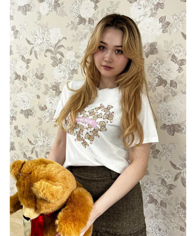 【MORE BEAR】heart bear TEE 詳細画像 オフホワイト 12