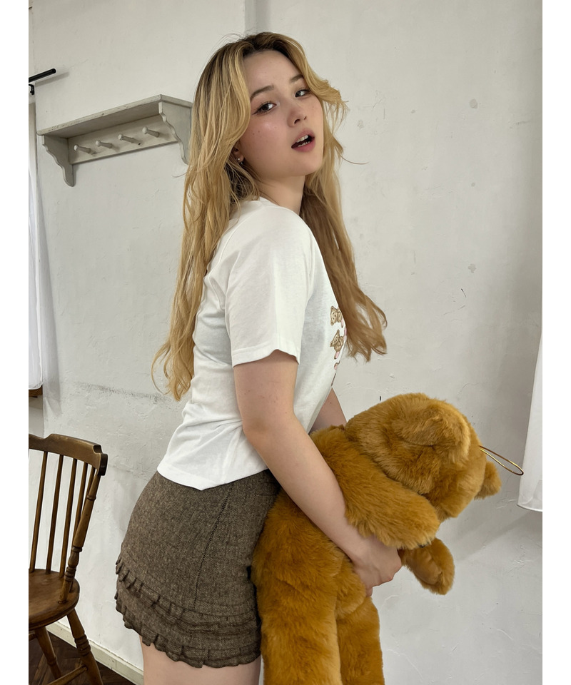 【MORE BEAR】heart bear TEE 詳細画像 オフホワイト 16