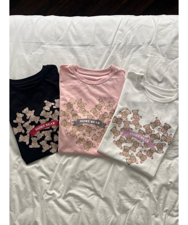 【MORE BEAR】heart bear TEE 詳細画像 ピンク 10