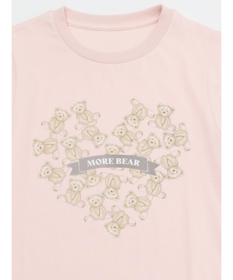 【MORE BEAR】heart bear TEE 詳細画像 ピンク 11