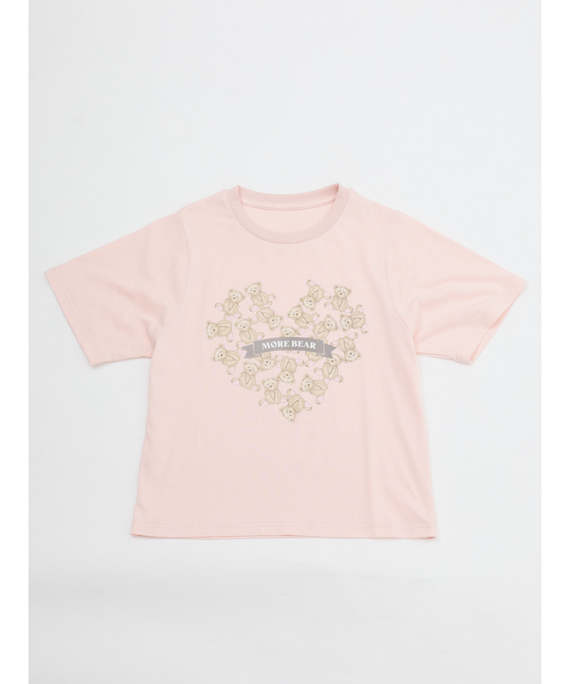 【MORE BEAR】heart bear TEE 詳細画像 ピンク 12