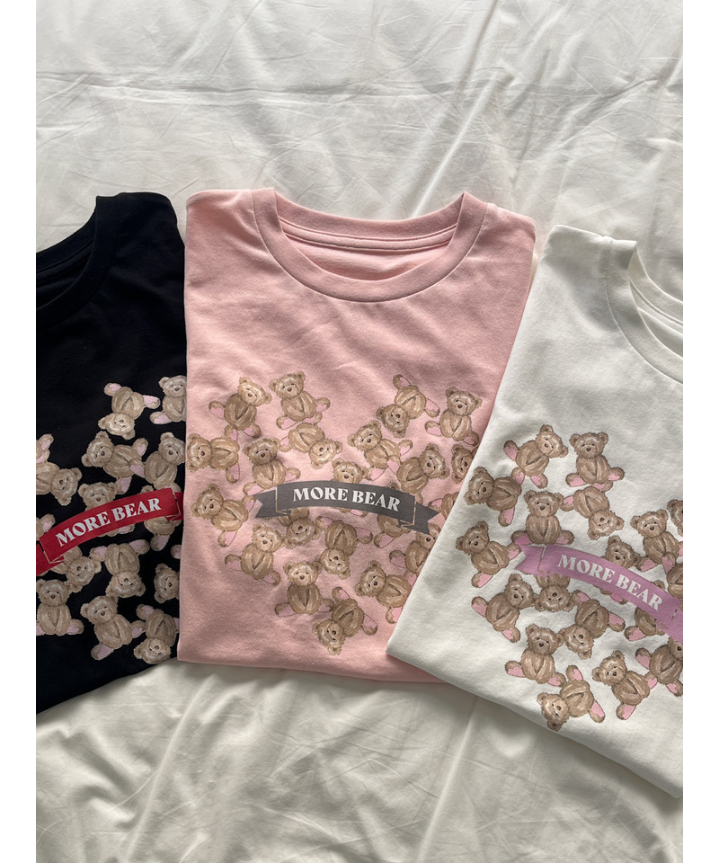 【MORE BEAR】heart bear TEE 詳細画像 ピンク 9