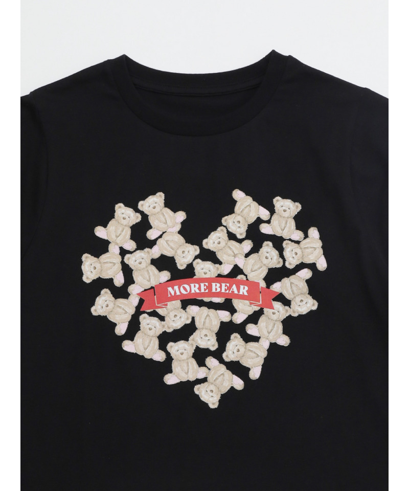 【MORE BEAR】heart bear TEE 詳細画像 ブラック 6