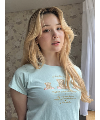 【MORE BEAR】triple bear TEE