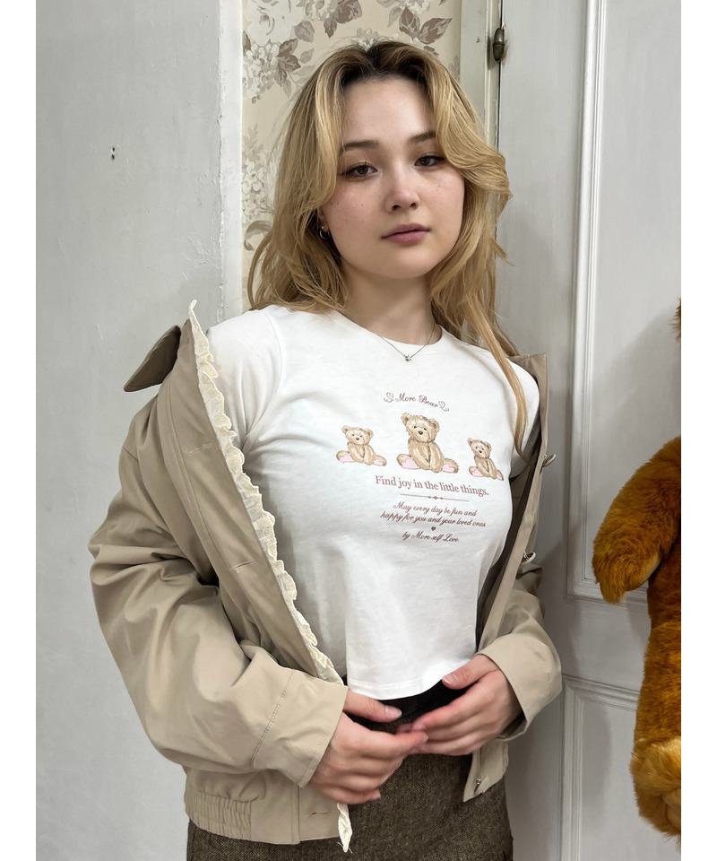 【MORE BEAR】triple bear TEE 詳細画像 オフホワイト 4
