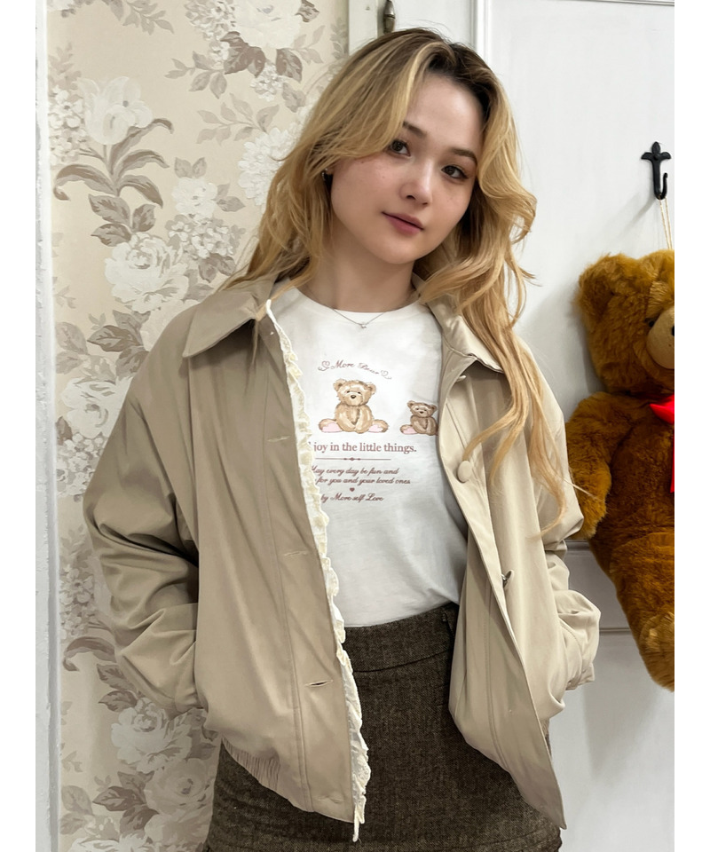 【MORE BEAR】triple bear TEE 詳細画像 オフホワイト 5