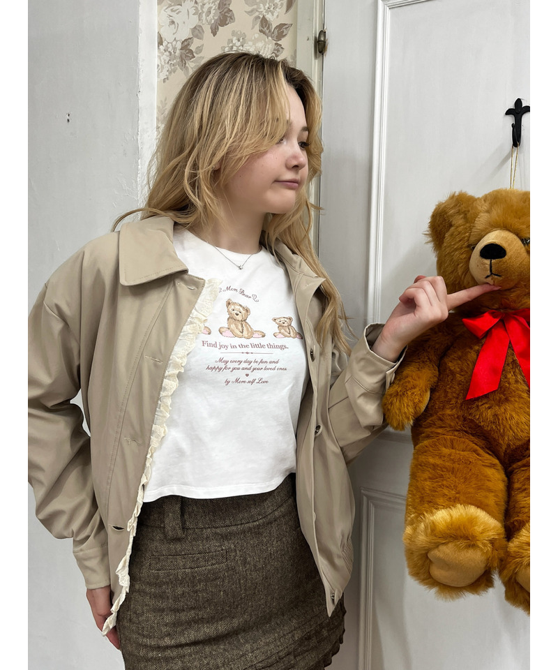 【MORE BEAR】triple bear TEE 詳細画像 オフホワイト 6