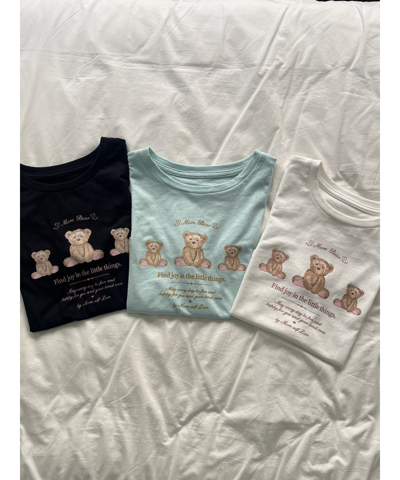 【MORE BEAR】triple bear TEE 詳細画像 オフホワイト 8