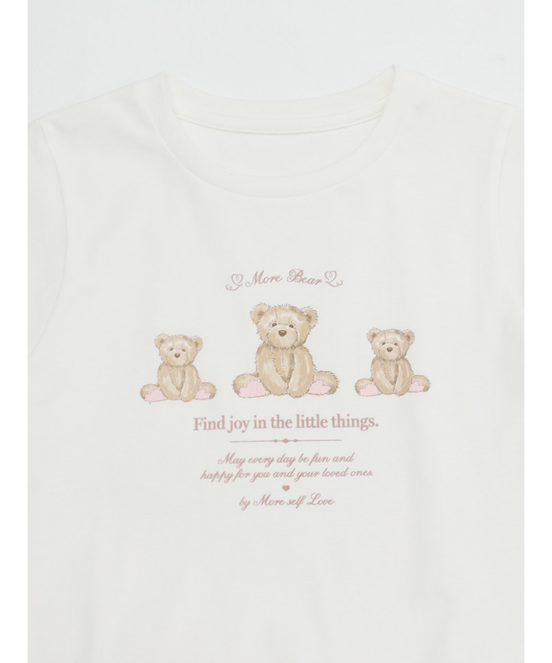 【MORE BEAR】triple bear TEE 詳細画像 オフホワイト 9