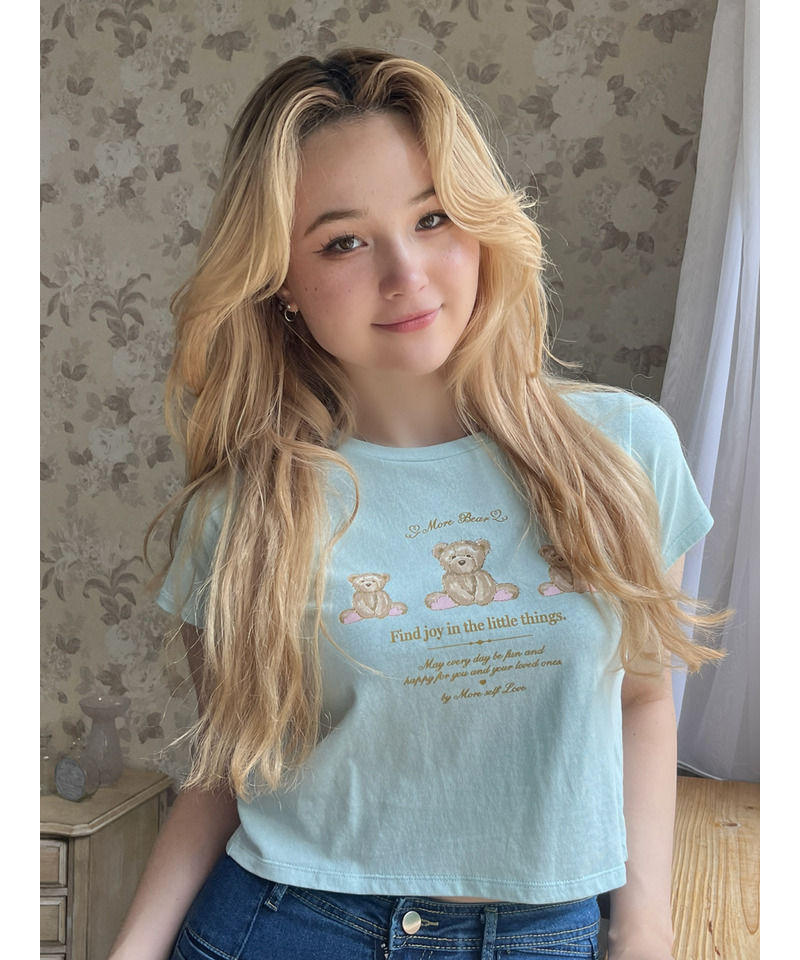 【MORE BEAR】triple bear TEE 詳細画像 ブルー 4