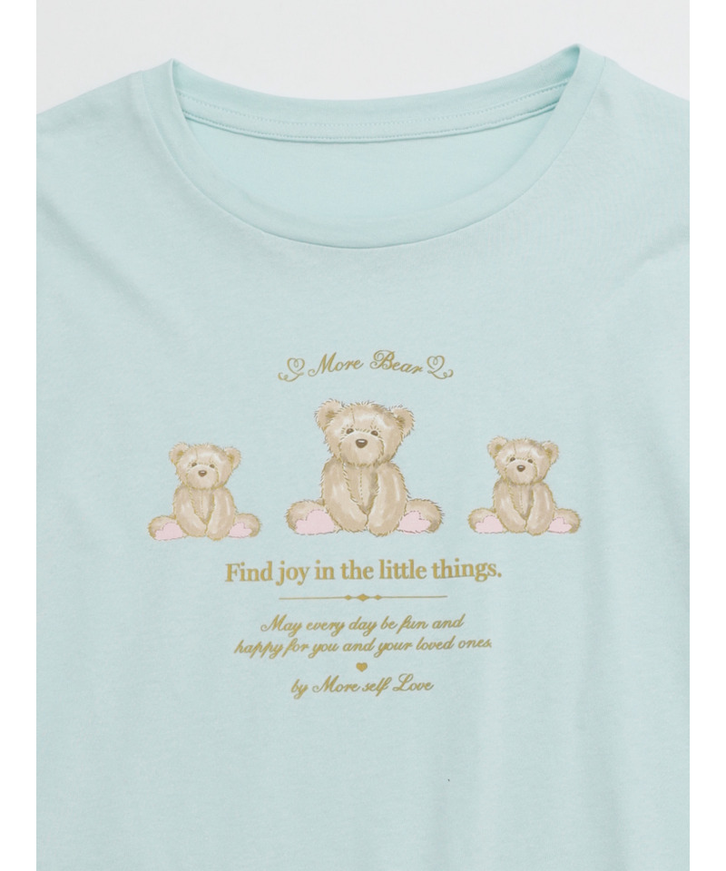 【MORE BEAR】triple bear TEE 詳細画像 ブルー 6