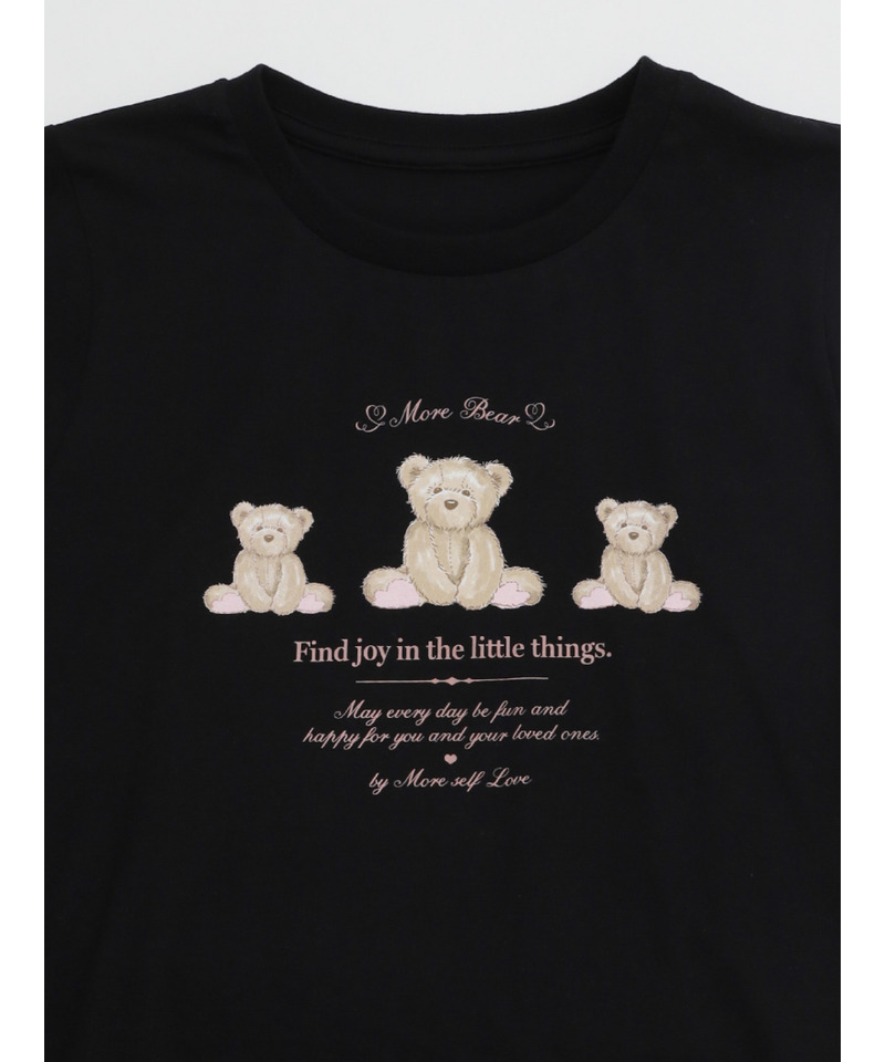 【MORE BEAR】triple bear TEE 詳細画像 ブラック 10