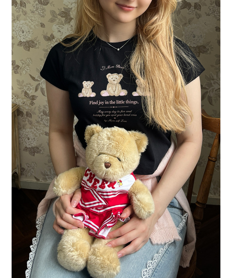 【MORE BEAR】triple bear TEE 詳細画像 ブラック 3