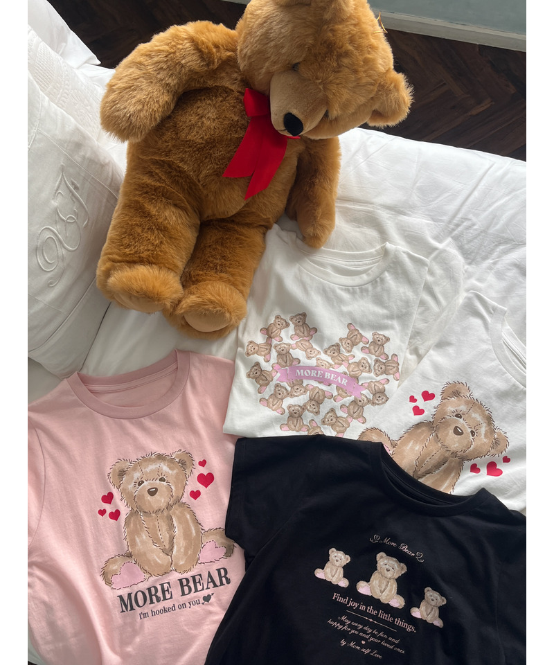 【MORE BEAR】triple bear TEE 詳細画像 ブラック 9