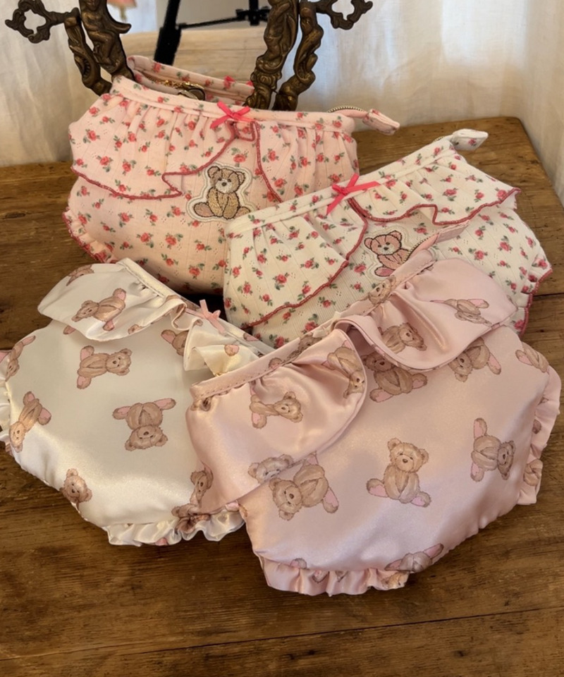 【MORE BEAR】flower bear PANTIES POUCH 詳細画像 ピンク 11