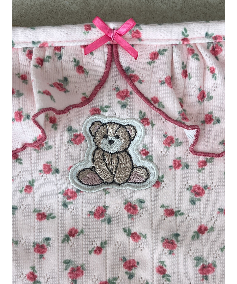 【MORE BEAR】flower bear PANTIES POUCH 詳細画像 ピンク 4