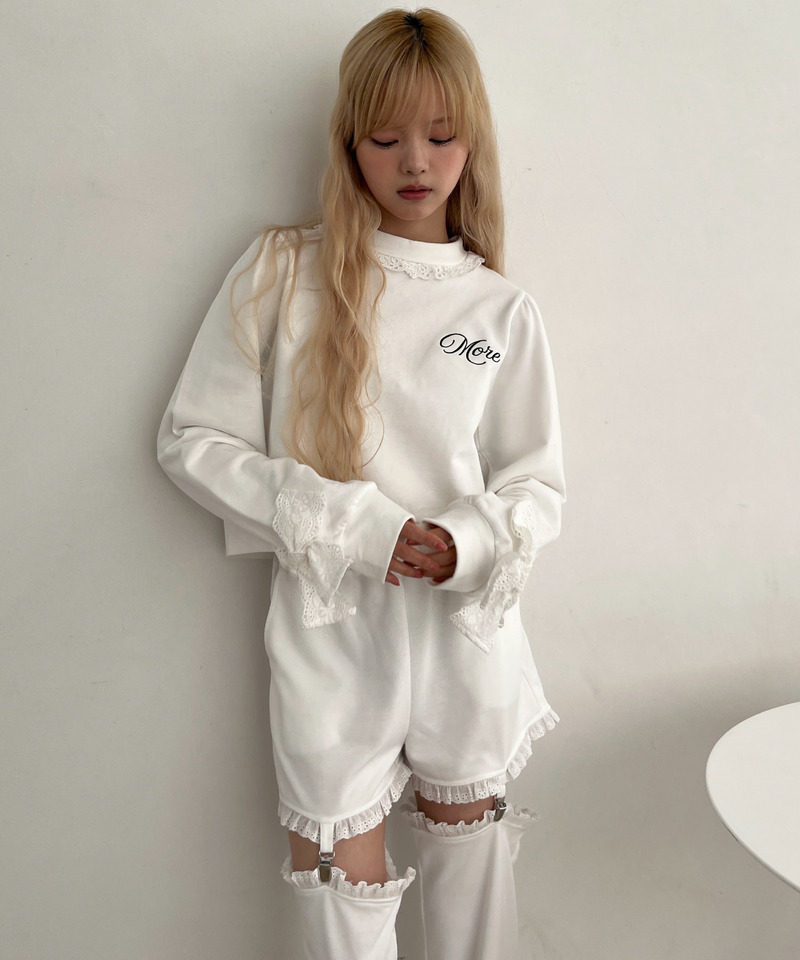 袖リボンフリルロゴスウェット 詳細画像 オフホワイト 26