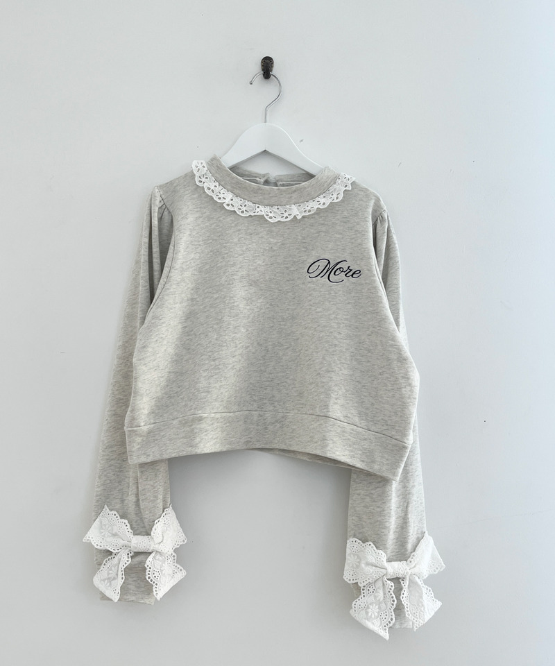 袖リボンフリルロゴスウェット 詳細画像 グレー 29
