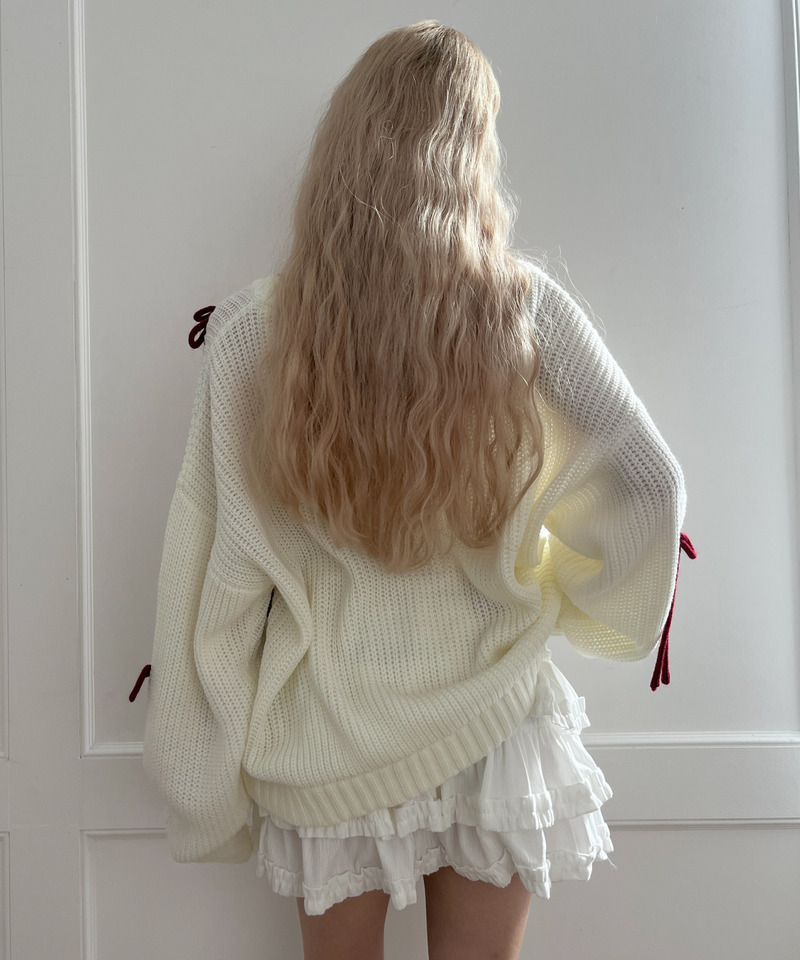 Lovely Ribbon Knit 詳細画像 オフホワイト 10