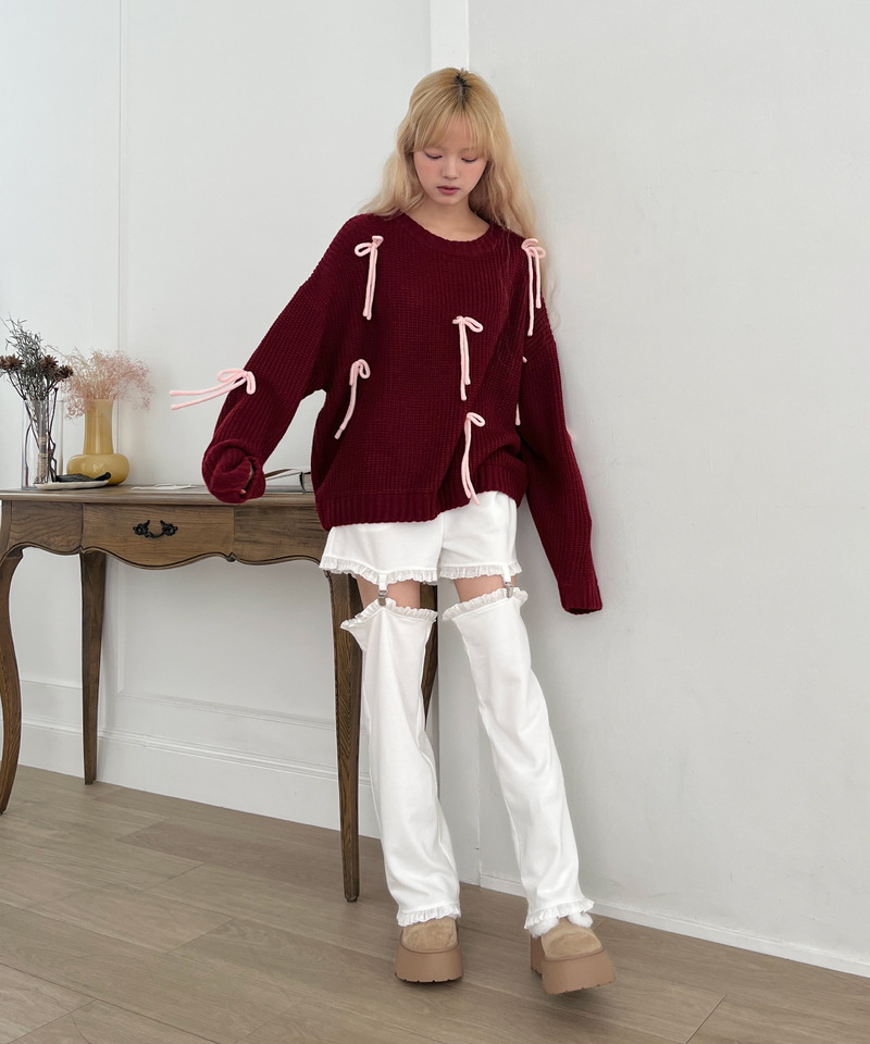 Lovely Ribbon Knit 詳細画像 レッド 17