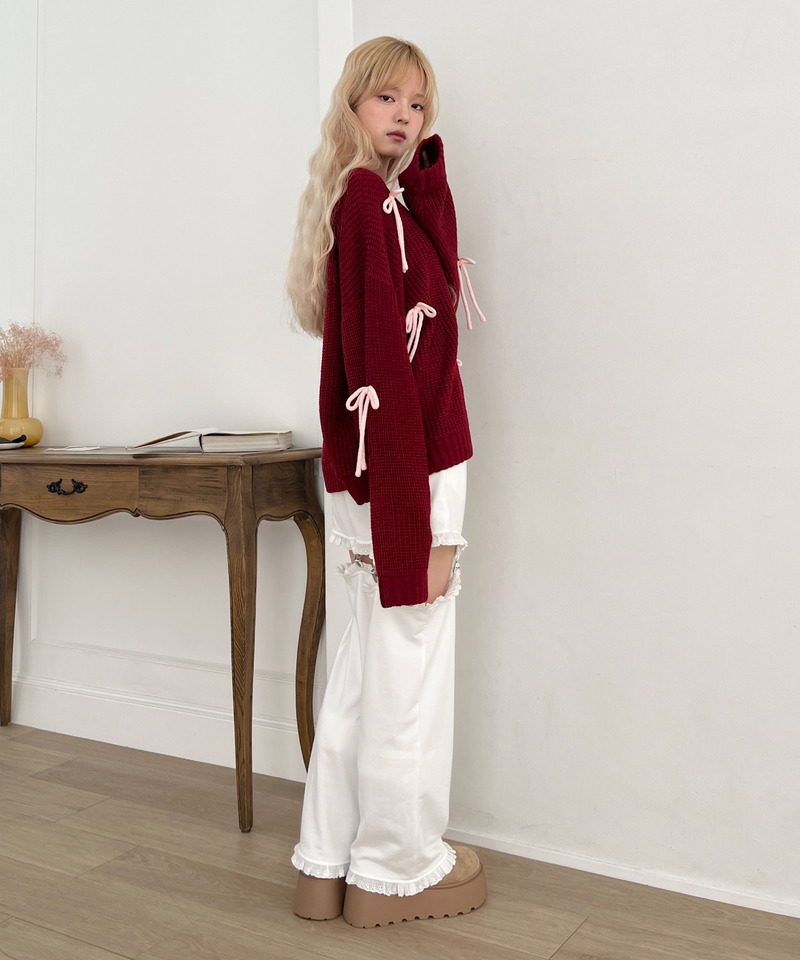 Lovely Ribbon Knit 詳細画像 レッド 18