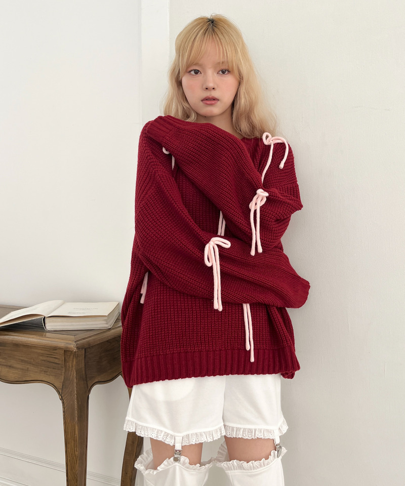 Lovely Ribbon Knit 詳細画像 レッド 21