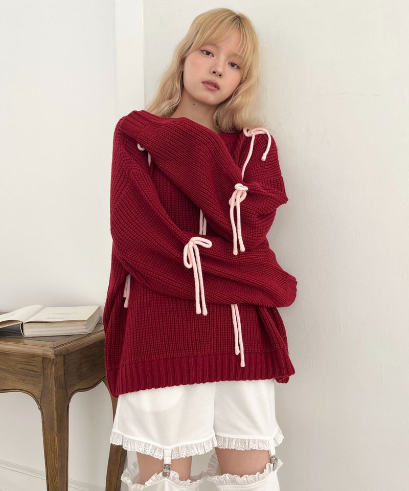 Lovely Ribbon Knit 詳細画像 レッド 22